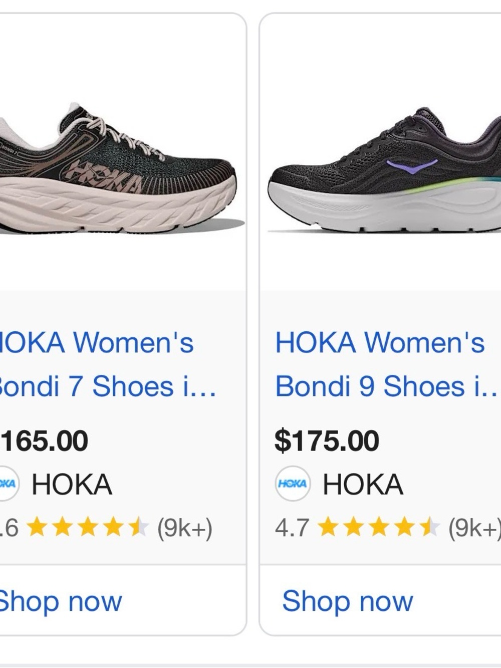 Hoka Women's Bondi 7 Black with Pink & White Cushioned Running Walking Shoes - Picture 10 of 10